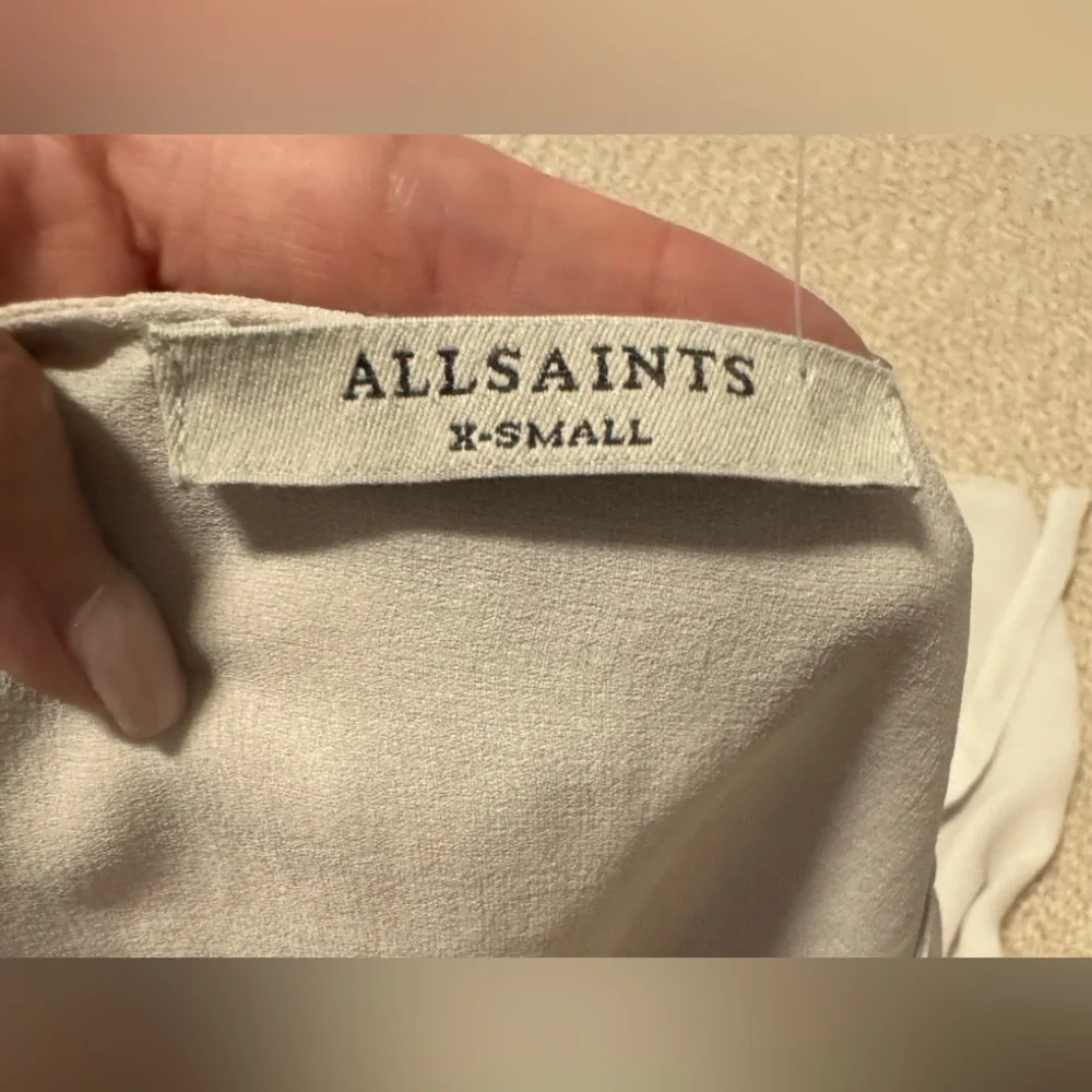 All Saints Light Gray Wrap Blouse